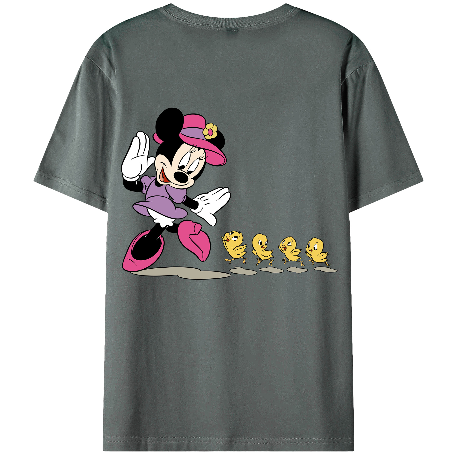（画像用） ミッキーマウス Mickey Mouse 綿100％半袖Tシャツ（背面プリント）
